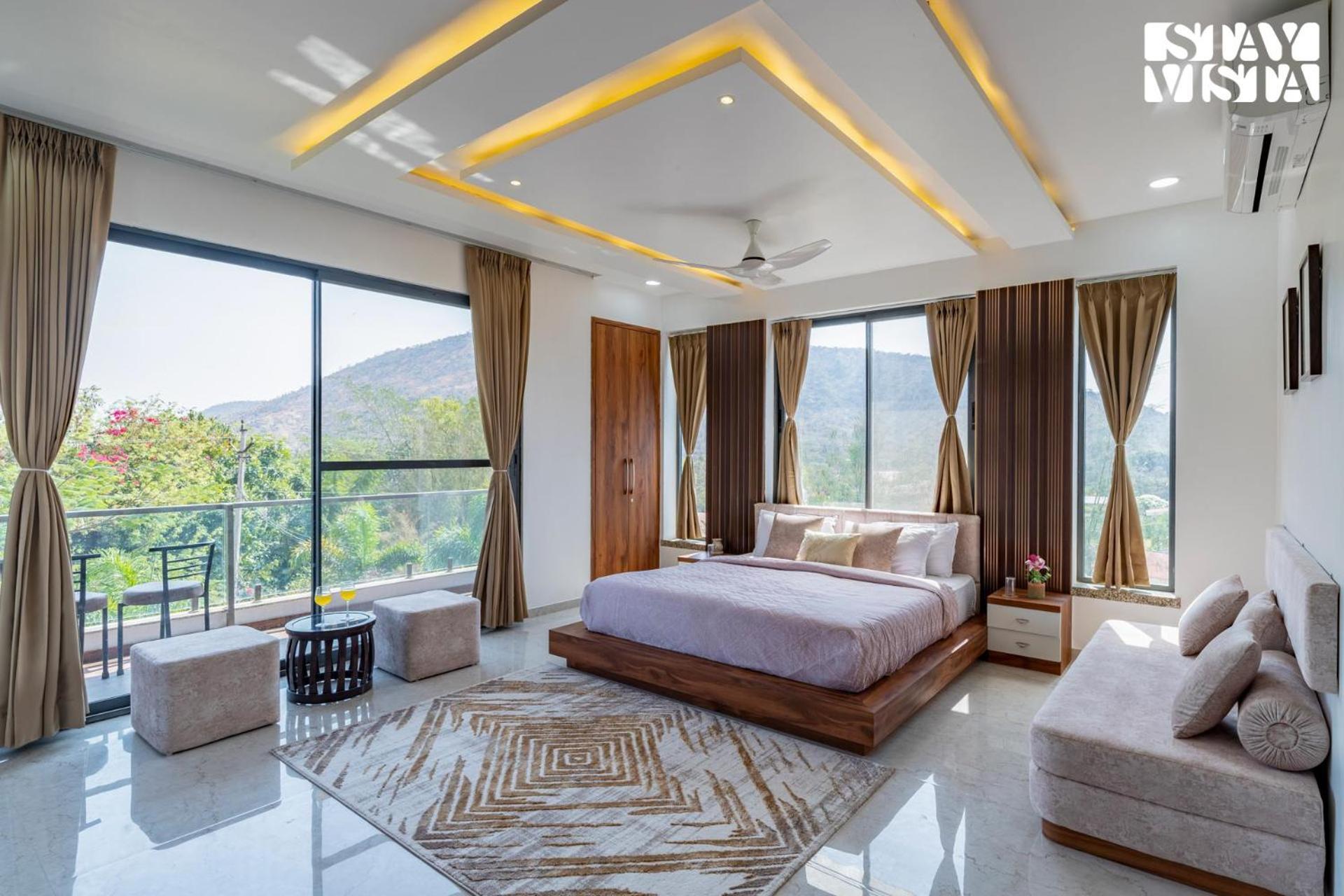 Stayvista'S Bella Dream - Mountain-View With Outdoor Pool, Lawn Featuring A Gazebo & Indoor Games Udaipur Buitenkant foto